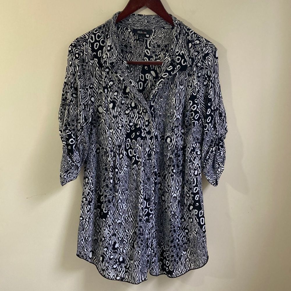 Style & Co. Women’s Button Down Blouse Size Large